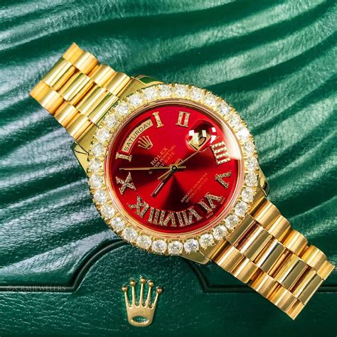 red face rolex mens|rolex red face with diamonds.